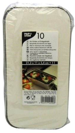 x10 alu bakje+deksel 1 liter